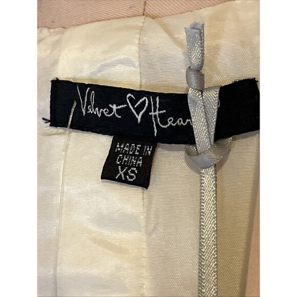 Velvet Heart Women’s open Cropped Blazer Size XSmall Pink New With Tags 3/4 Slv - Picture 2 of 12